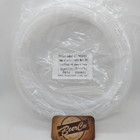 EVABarrier 4mm (5/32") X 8mm (5/16") Double Wall EVA (12m) Beer / Gas Line