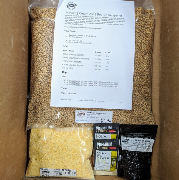 Mower | Cream Ale | BeerCo All Grain Recipe Kit
