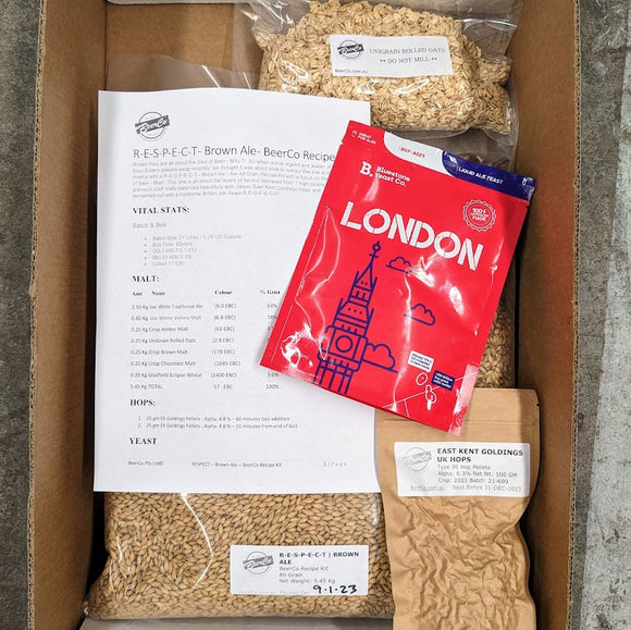 RESPECT | Brown Ale | BeerCo All Grain Brewers Recipe Kit