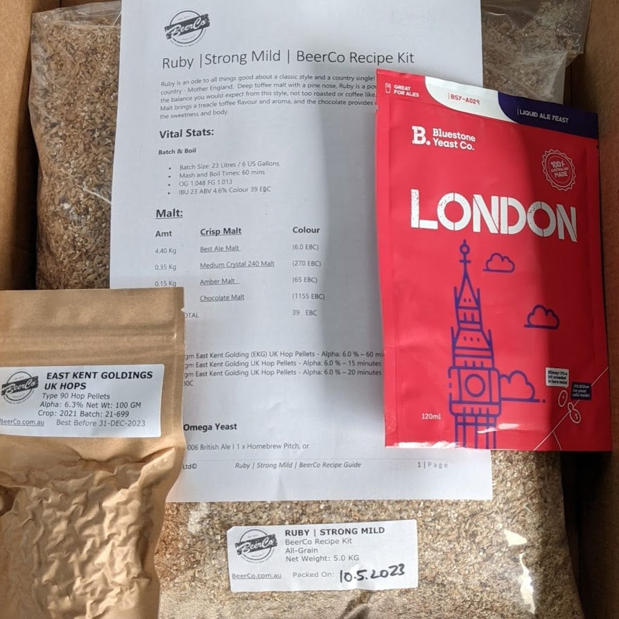 Ruby | Strong Mild | BeerCo All Grain Brewers Recipe Kit