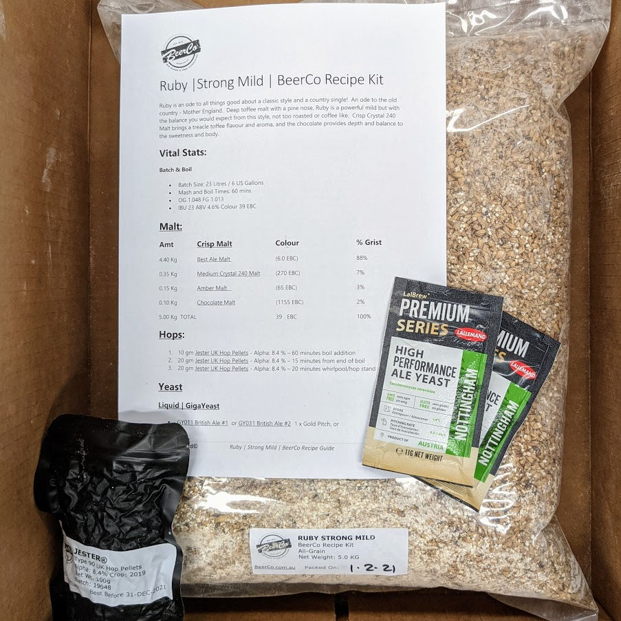 Ruby | Strong Mild | BeerCo All Grain Brewers Recipe Kit - 0