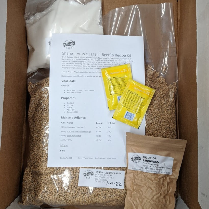 Shane | Aussie Lager | BeerCo All Grain Brewers Recipe Kit - 0