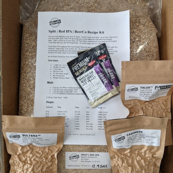 Split | Red IPA | BeerCo All Grain Brewers Recipe Kit