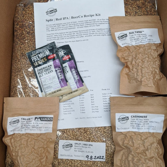 Split | Red IPA | BeerCo All Grain Brewers Recipe Kit