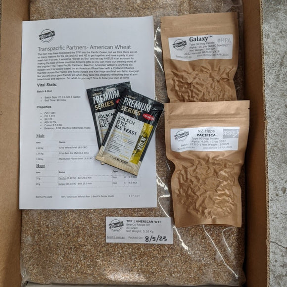 Trans Pacific Partners | American Wheat | BeerCo All Grain Brewers Recipe Kit