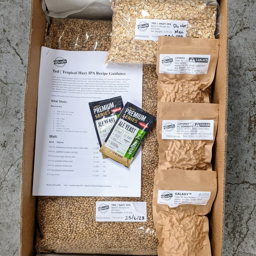 Ted | Troppo Hazy IPA | BeerCo All Grain Brewers Recipe Kit