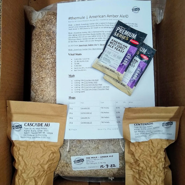 The Mule | American Amber Ale | BeerCo All Grain Brewers Recipe Kit