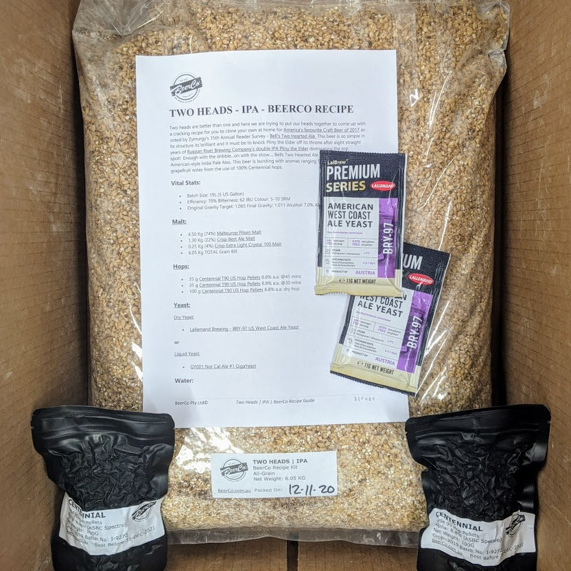 Two Heads | IPA | BeerCo All Grain Brewers Recipe Kit - 0