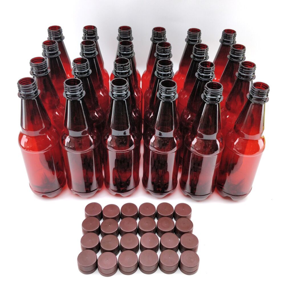 500mL PET Amber Bottles | 24 x 500mL Carton - 0