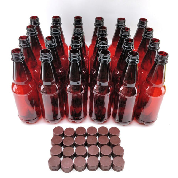 500mL PET Amber Bottles | 24 x 500mL Carton