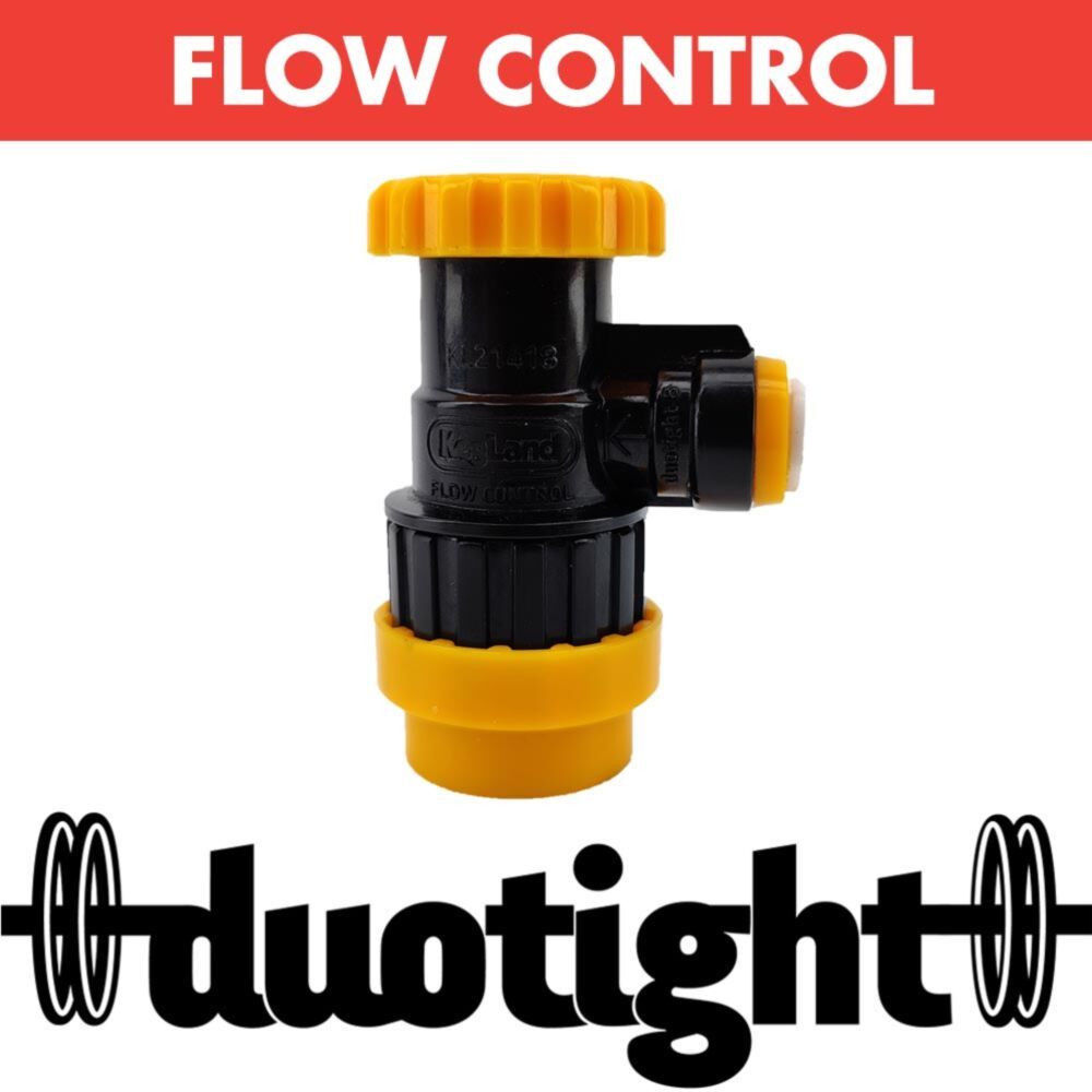duotight | 8mm x Flow Control Ball Lock Disconnect (Liquid Black + Yellow) (POK)