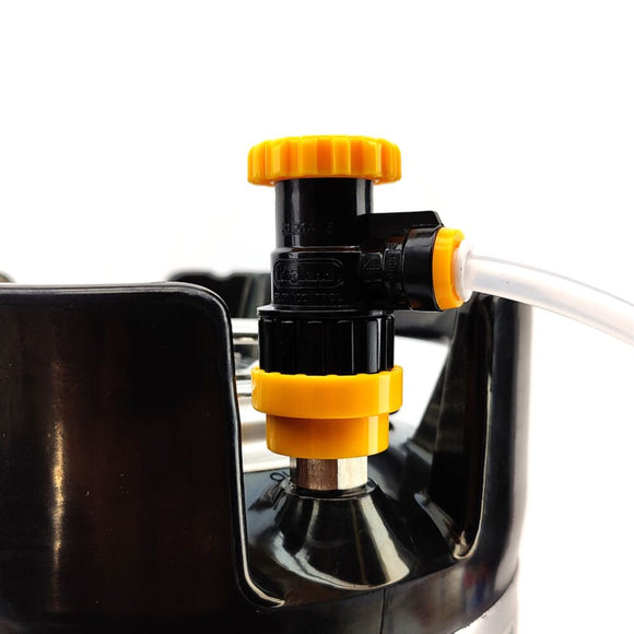 duotight | 8mm x Flow Control Ball Lock Disconnect (Liquid Black + Yellow) (POK)