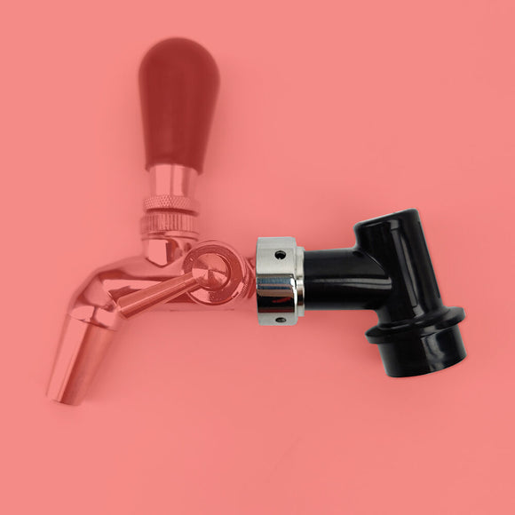 Ball Lock Disconnect (Black/Liquid) - with Integrated Tap Shank and Collar