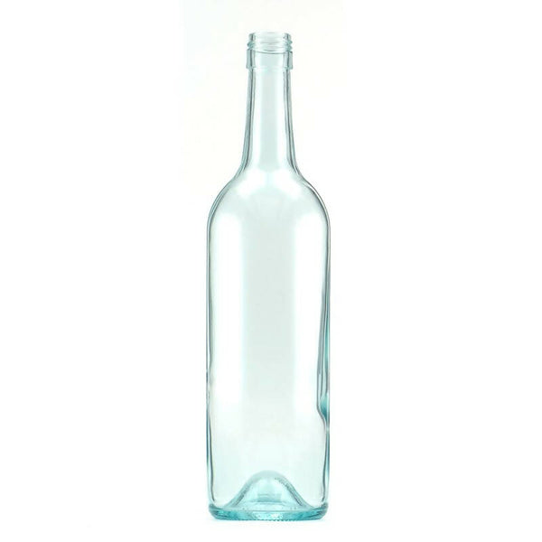 750ml Arctic Blue Glass Punted Claret Bottle With 30mm x 60mm BVS Neck (Pallet 1144 Bottles)